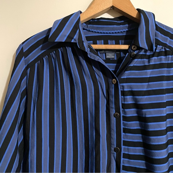 Maeve Anthropologie Silky Striped Buttondown Shirt - Picture 5 of 10
